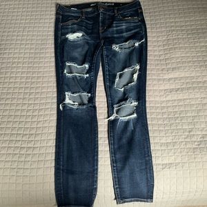 American Eagle Superstretch ripped jeans